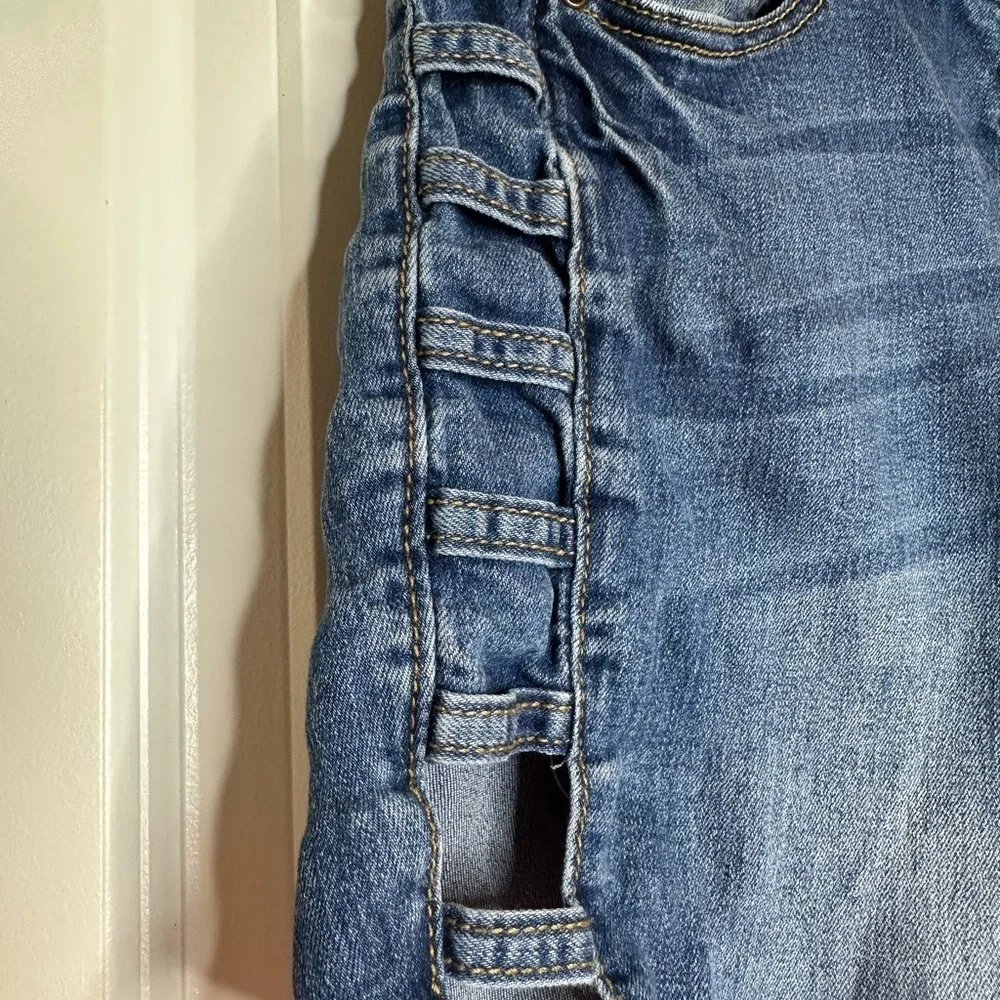 Encore Jeans Women's Cut-Off Denim Jorts Shorts Raw Hem No Size‎